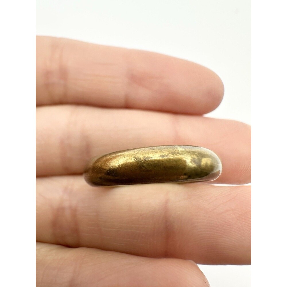 Vintage Brass Classic Band Ring Size 6.75